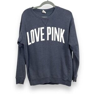 Victoria's Secret Sweatshirt Womens Extra Small Gray Love Pink Crewneck Y2K